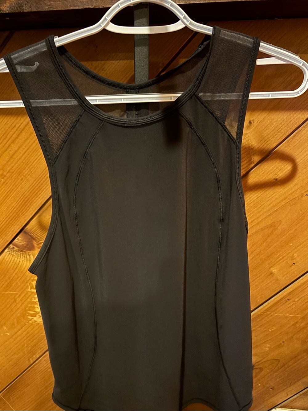 lululemon athletica Black Mesh-Panel Athletic Tank
